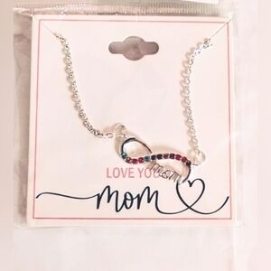 Silver Infinity Mom Necklace